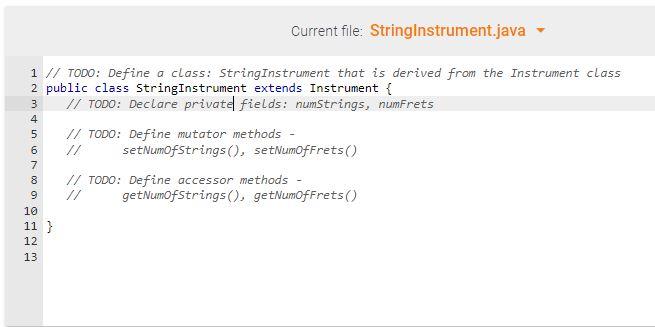 Solved InstrumentInformation.java import | Chegg.com