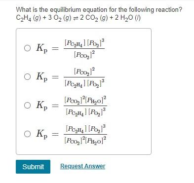 Solved What is the equilibrium equation for the following Chegg