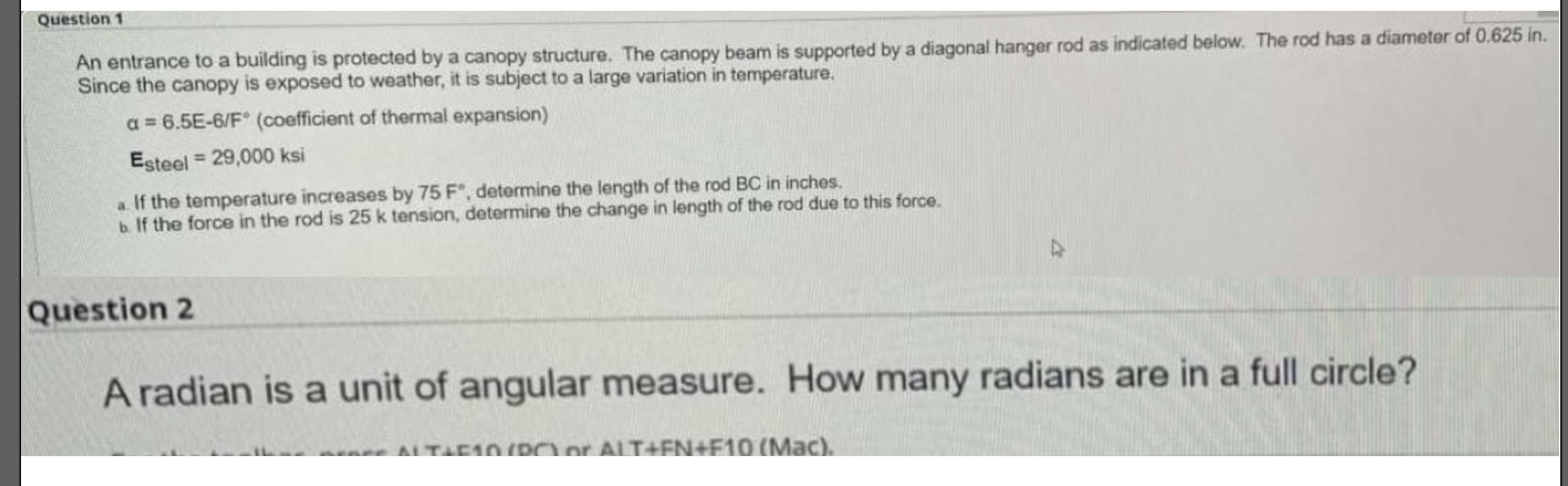 Solved 1)An Entrance To A Building Is Protected By A Canopy | Chegg.com