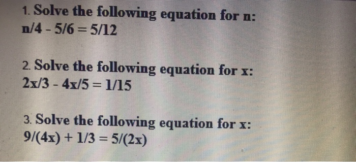 solve the equation 7 =- 5 n 4 )- 3