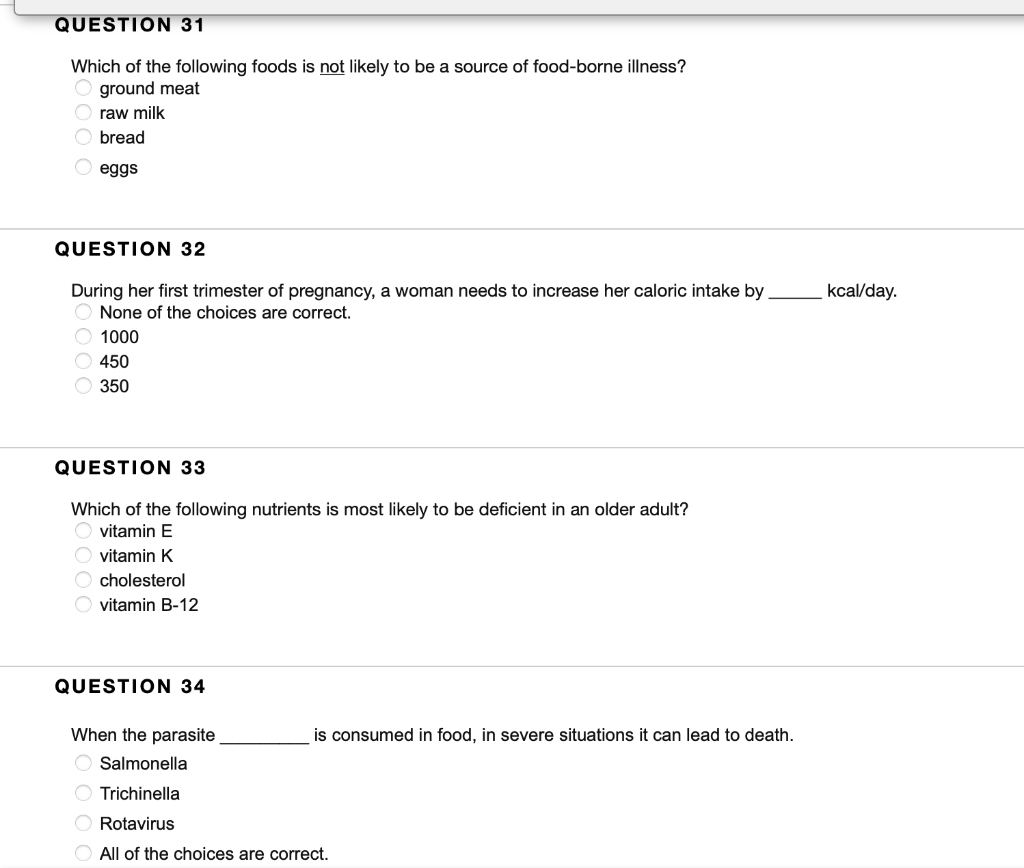 solved-which-of-the-following-foods-is-not-likely-to-be-a-chegg