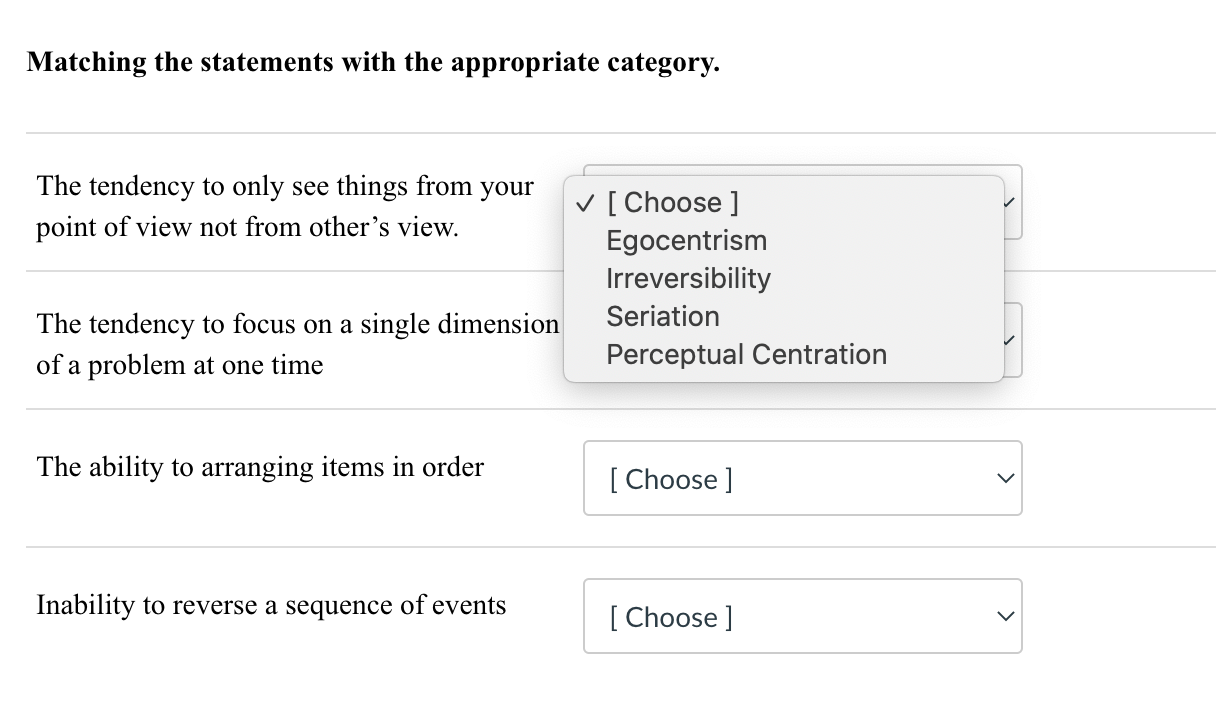 Solved Matching the statements with the appropriate | Chegg.com