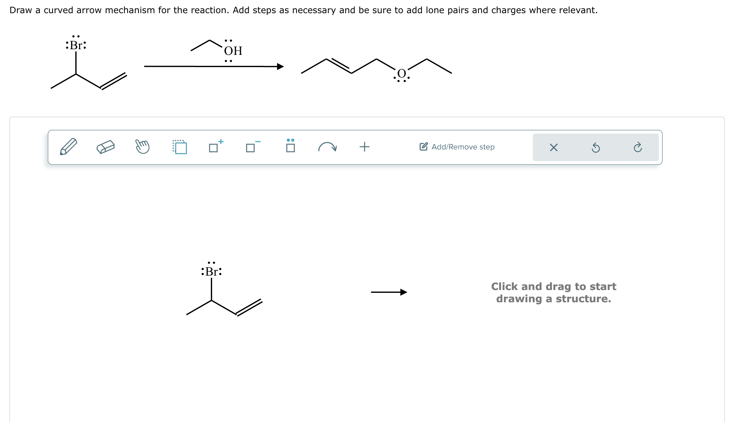Solved Draw a curved arrow mechanism for the reaction. Add | Chegg.com