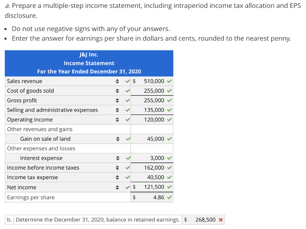 Solved Preparing a Multiple-Step Income Statement and a | Chegg.com