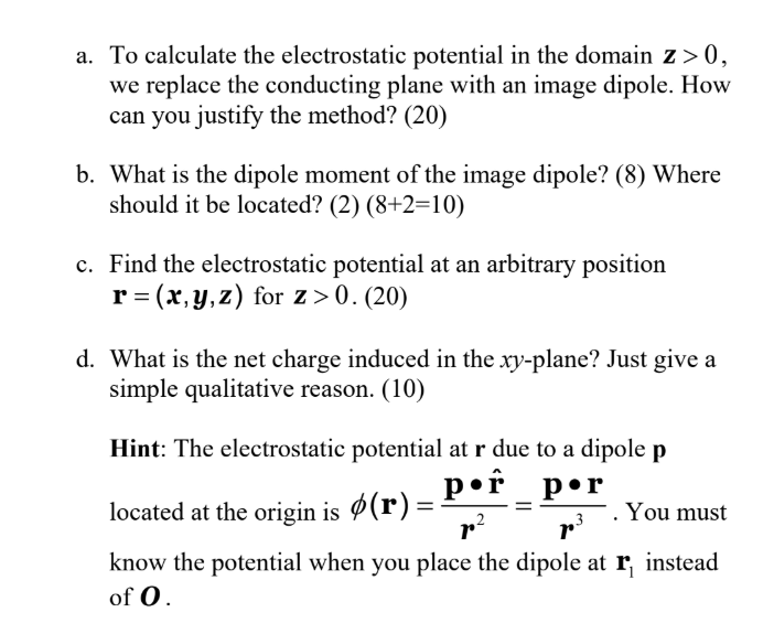 Solved 4 An Electric Dipole With A Dipole Moment P Pe Chegg Com