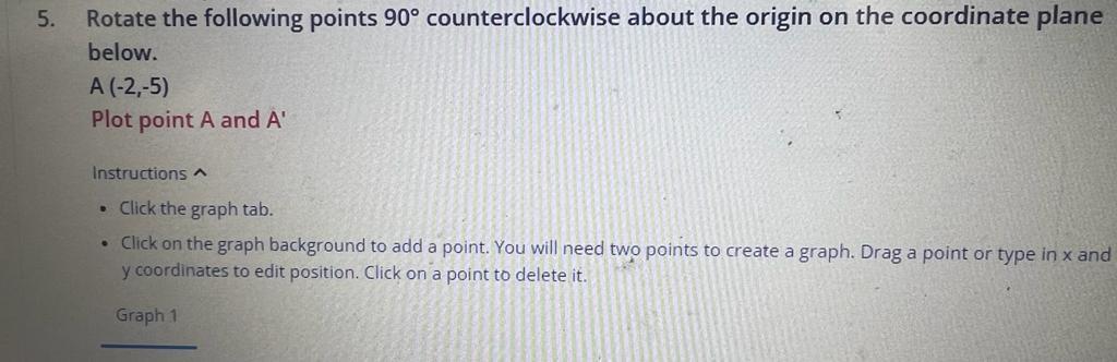Solved Rotate the following points 90∘ counterclockwise | Chegg.com