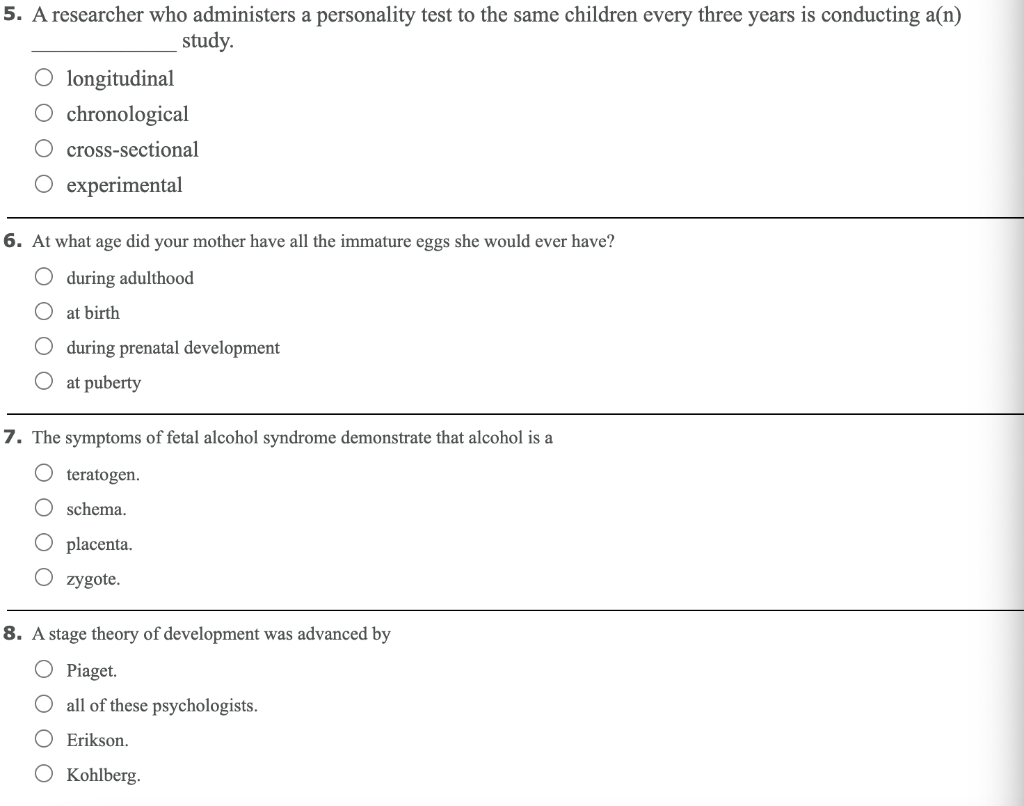 Solved 5. A researcher who administers a personality test to | Chegg.com