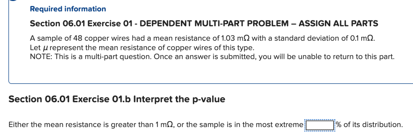 Solved Required Information Section 06.01 Exercise 01 - | Chegg.com