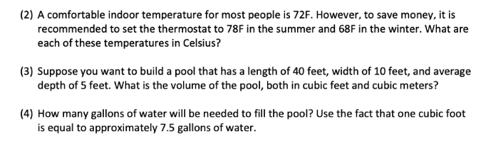 Solved 2 A Comfortable Indoor Temperature For Most Peop