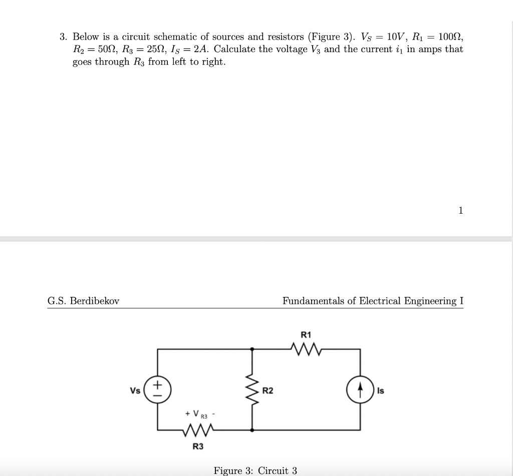 Solved 3. Below is a circuit schematic of sources and | Chegg.com