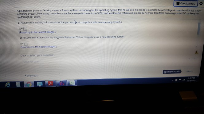 Solved Question Help A programmer plans to develop a new | Chegg.com