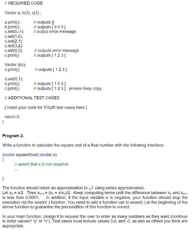 Solved Test Table: Test = Description of test Input Value | Chegg.com