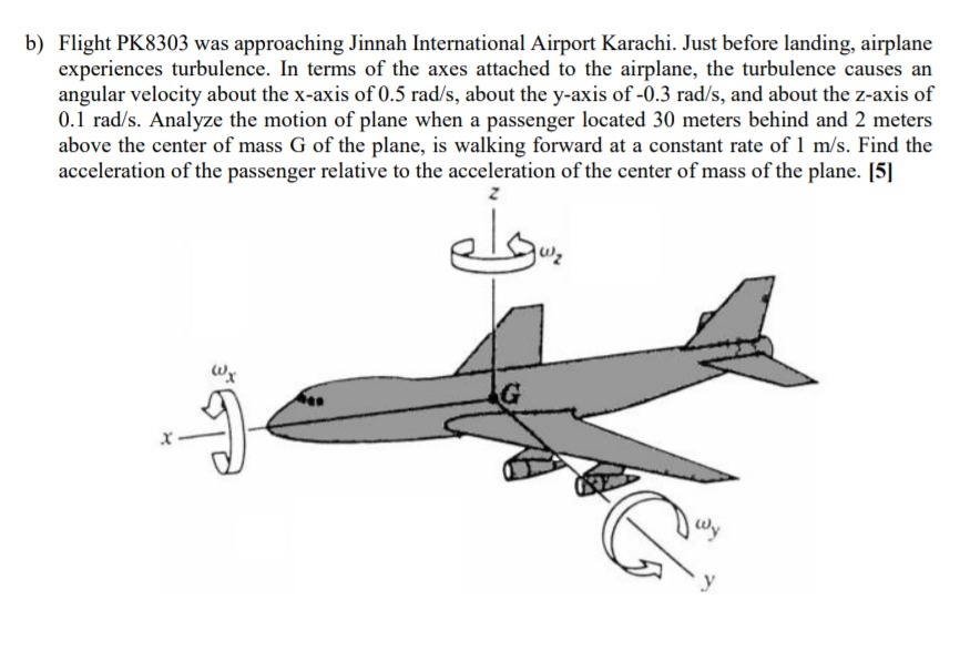 Solved B) Flight PK8303 Was Approaching Jinnah International | Chegg.com