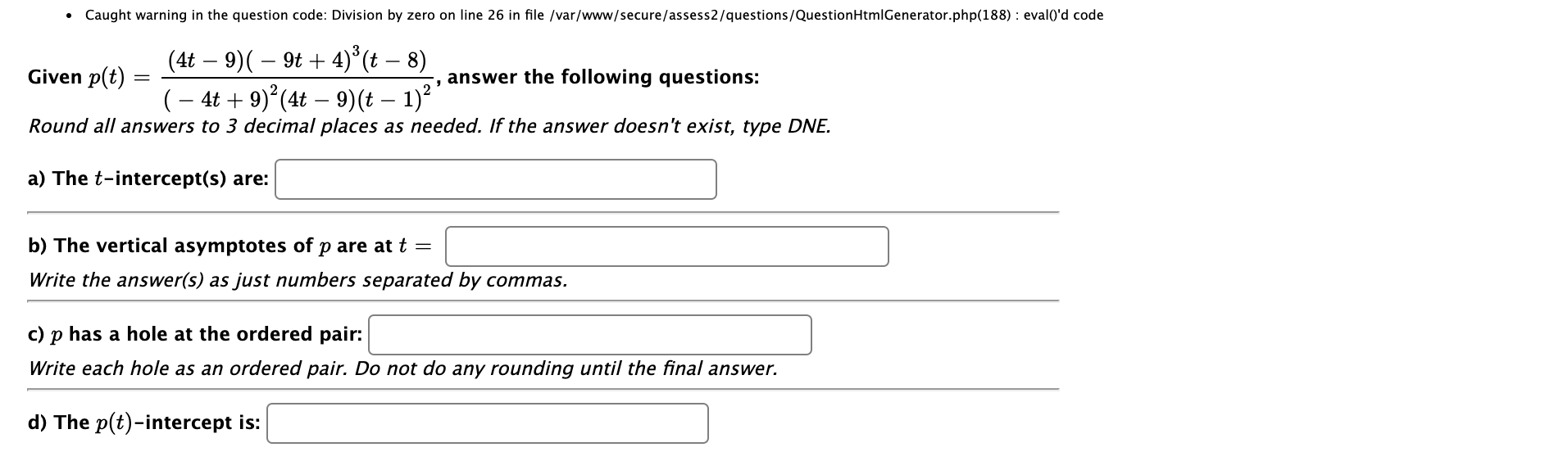 Solved Caught Warning In The Question Code Division By Chegg Com