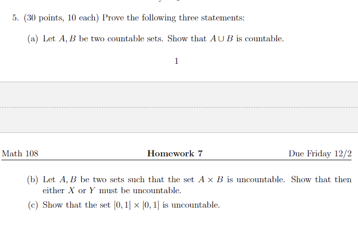 Solved 5. (30 points, 10 each) Prove the following three | Chegg.com