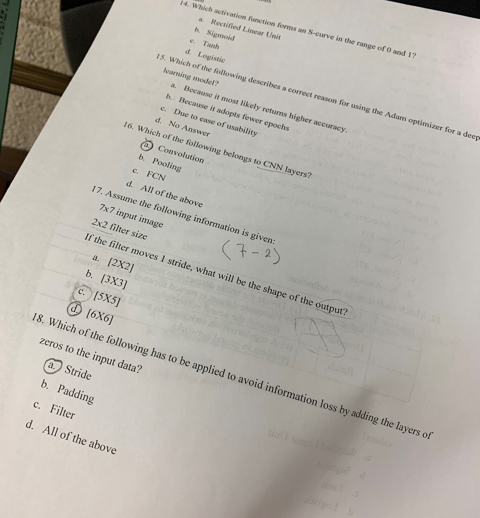 (Solved) 14 Activation Function Forms S Curve Range 0 1 Rectified