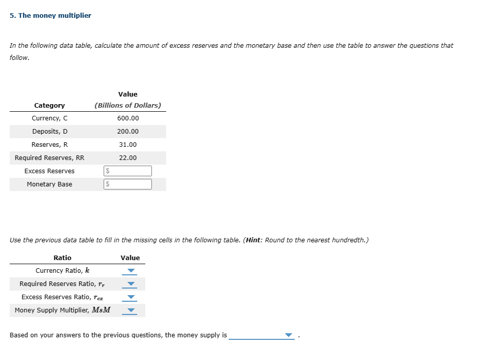 solved-5-the-money-multiplier-in-the-following-data-ta