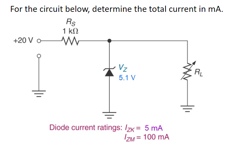 Solved determine the maximum load current in mA. determine | Chegg.com