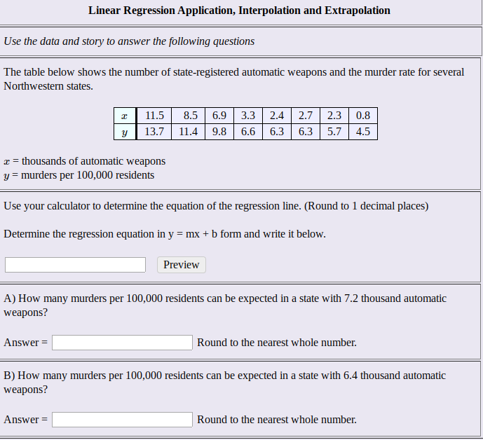 Solved Linear Regression Application, Interpolation and | Chegg.com