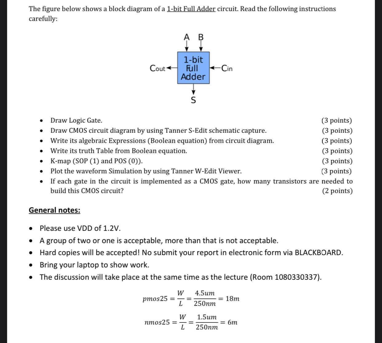 Solved The figure below shows a block diagram of a 1-bit | Chegg.com