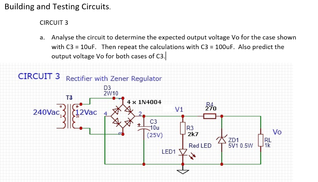 Solved Building And Testing Circuit:s CIRCUIT 3 Analyse The | Chegg.com