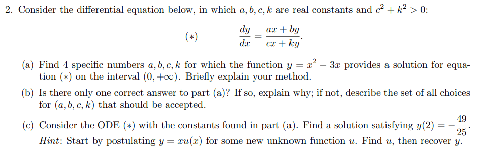 Solved Consider the differential equation below, in which | Chegg.com