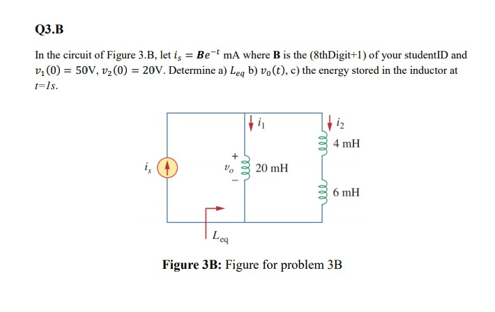 Solved Q3.B In The Circuit Of Figure 3.B, Let Is = Bet MA | Chegg.com