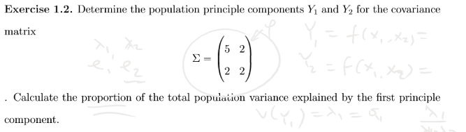 Solved Exercise 1.3. Convert the covariance matrix in 1.2 to | Chegg.com