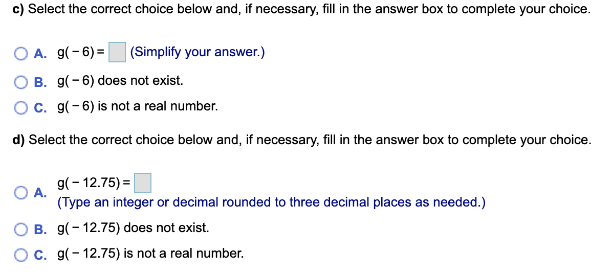 Solved X 2 Given That G X Find Each Of The Following Chegg Com
