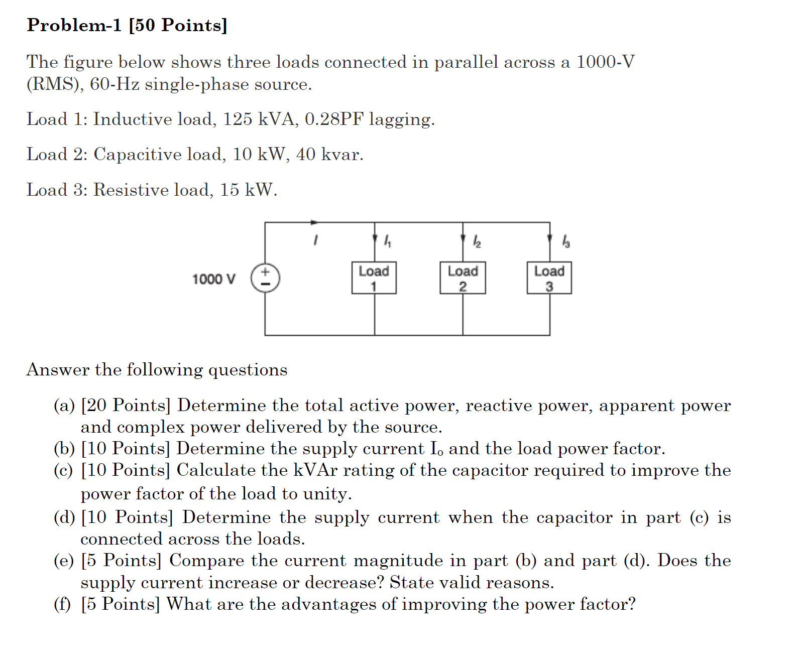 Solved Problem-1 [50 Points] The figure below shows three | Chegg.com