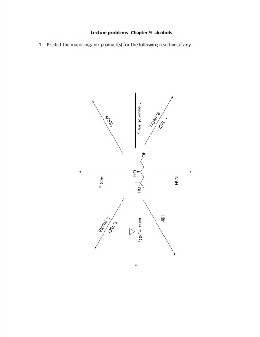 Predict the major organic product(s) for the | Chegg.com