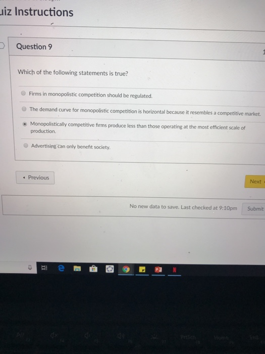 Solved iz Instructions Question9 Which of the following | Chegg.com