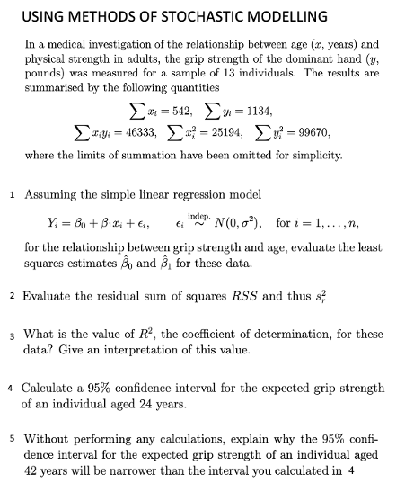 Solved USING METHODS OF STOCHASTIC MODELLING In a medical | Chegg.com