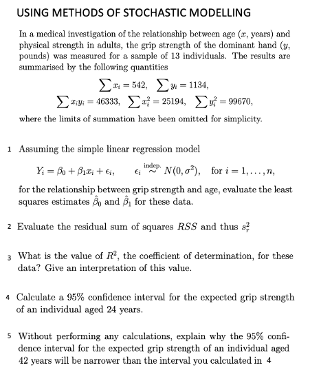 Solved USING METHODS OF STOCHASTIC MODELLING In A Medical | Chegg.com