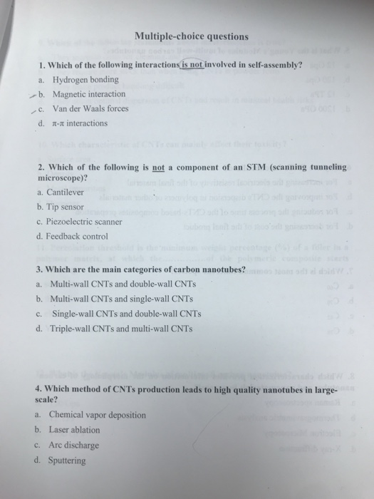 Solved Multiplechoice questions 1. Which of the following