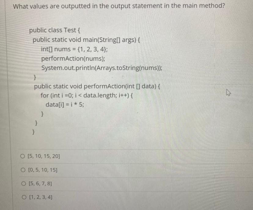 Solved Create and fill the array with the values that would | Chegg.com