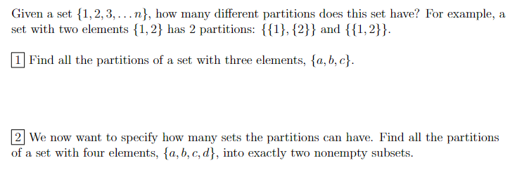 Solved Given a set {1,2,3,...n}, how many different | Chegg.com