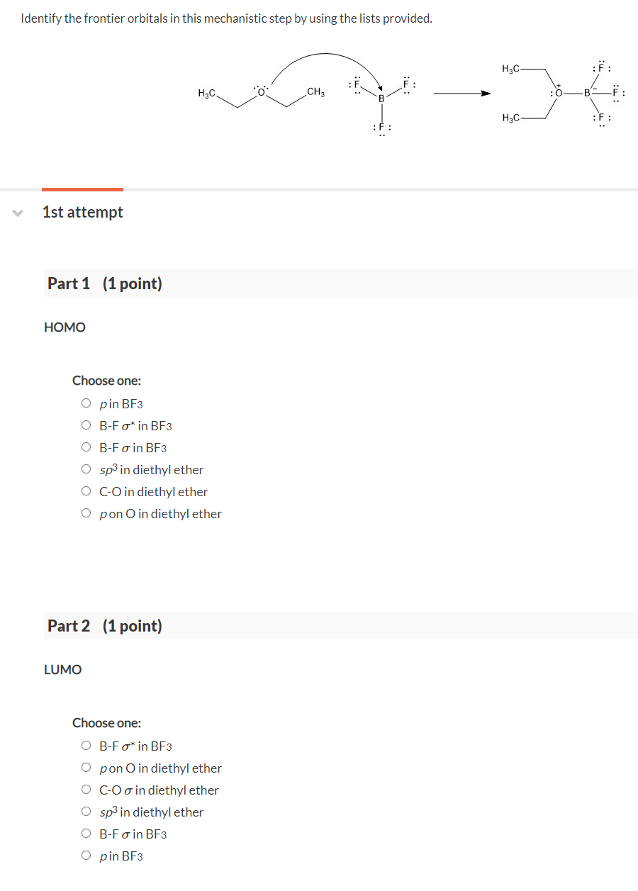 Solved Identify the frontier orbitals in this mechanistic | Chegg.com
