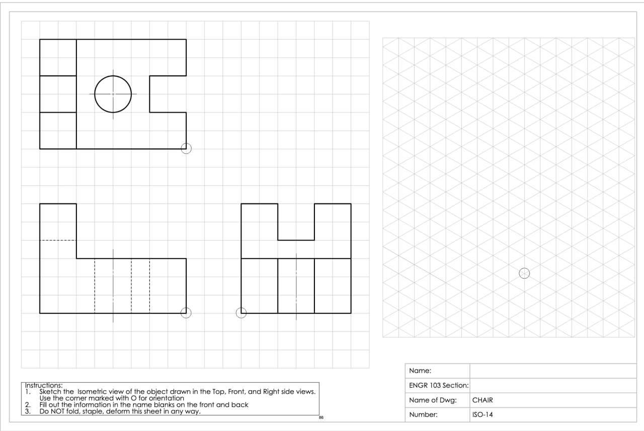 Solved Instructions:1. ﻿Sketch the Isometric view of the | Chegg.com