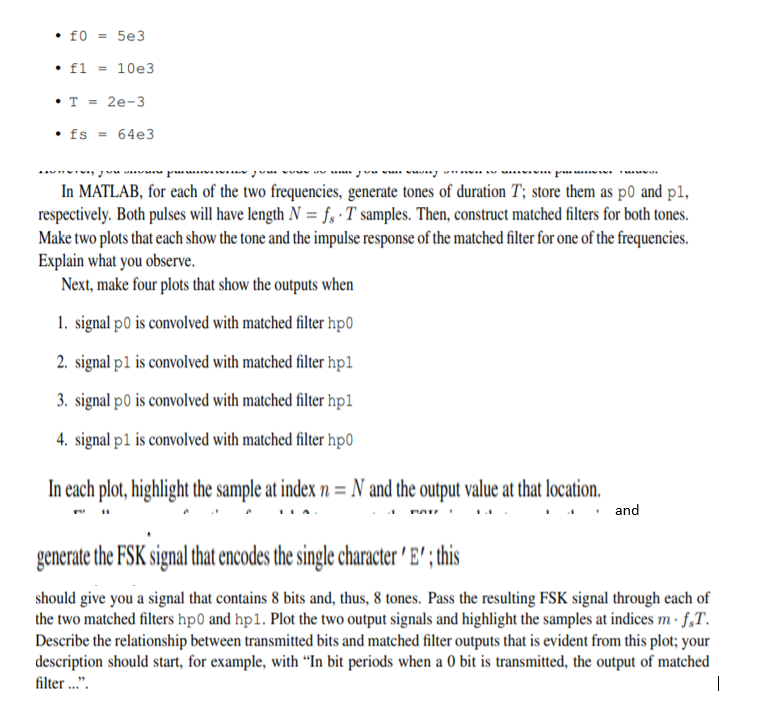 please write simple / basic code in matlab for the | Chegg.com