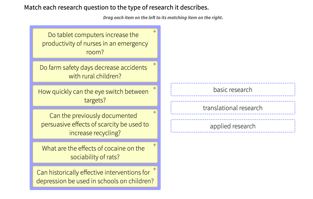 match each characteristic to either correlational or experimental research