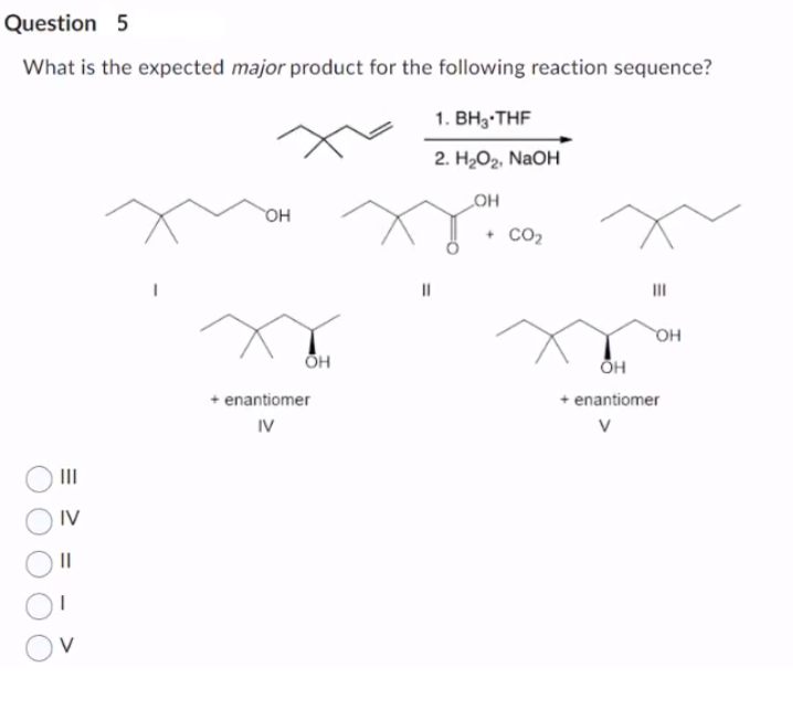 Solved What is the expected major product for the following | Chegg.com