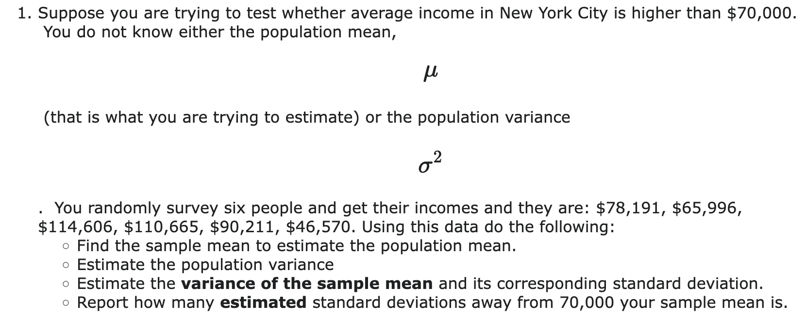 Solved 1. Suppose You Are Trying To Test Whether Average | Chegg.com