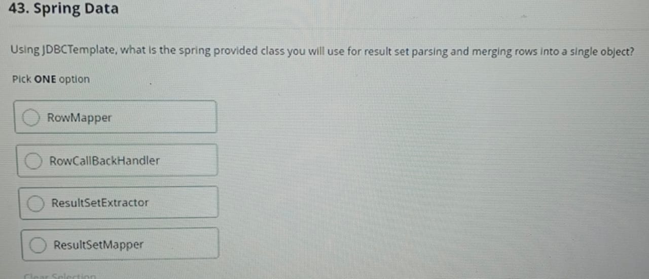 Solved Spring DataUsing JDBCTemplate, what is the spring