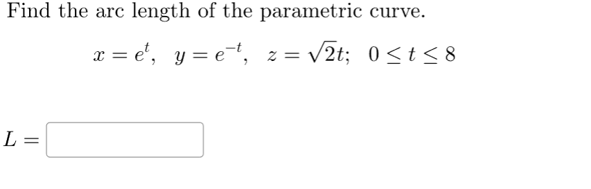 Solved Find The Arc Length Of The Parametric Curve. | Chegg.com