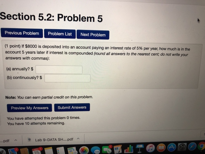 Solved Section 5.2: Problem 2 Previous Problem Problem List | Chegg.com