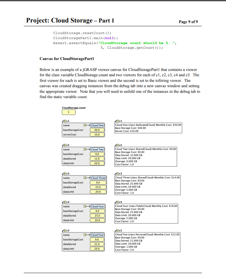 Solved Project: Cloud Storage - Part 1 Page 1 of 9 | Chegg.com
