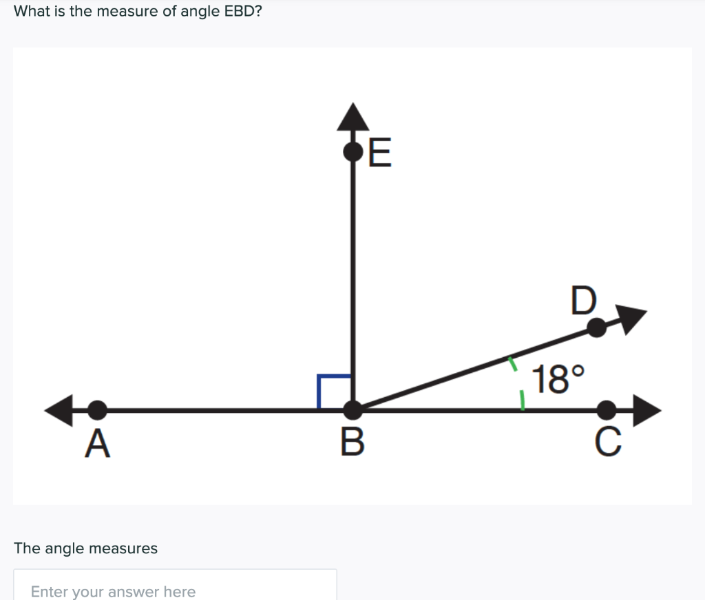 Solved What Is The Measure Of Angle Ebd? E D 18° A B С The 