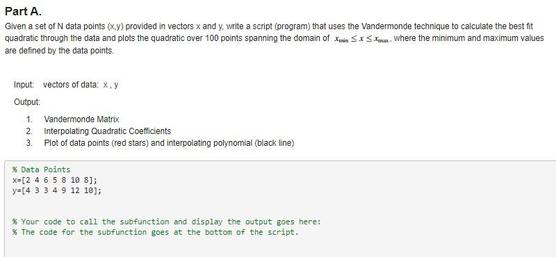 Given a set of N data points (x,y) provided in | Chegg.com