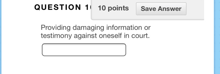 Solved QUESTION 1 10 points Save Answer Providing damaging | Chegg.com